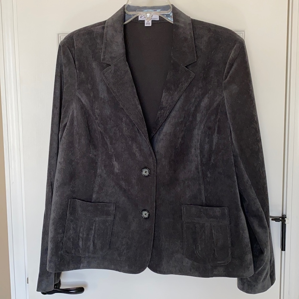 Kim Rogers Gray Corduroy Jacket Blazer